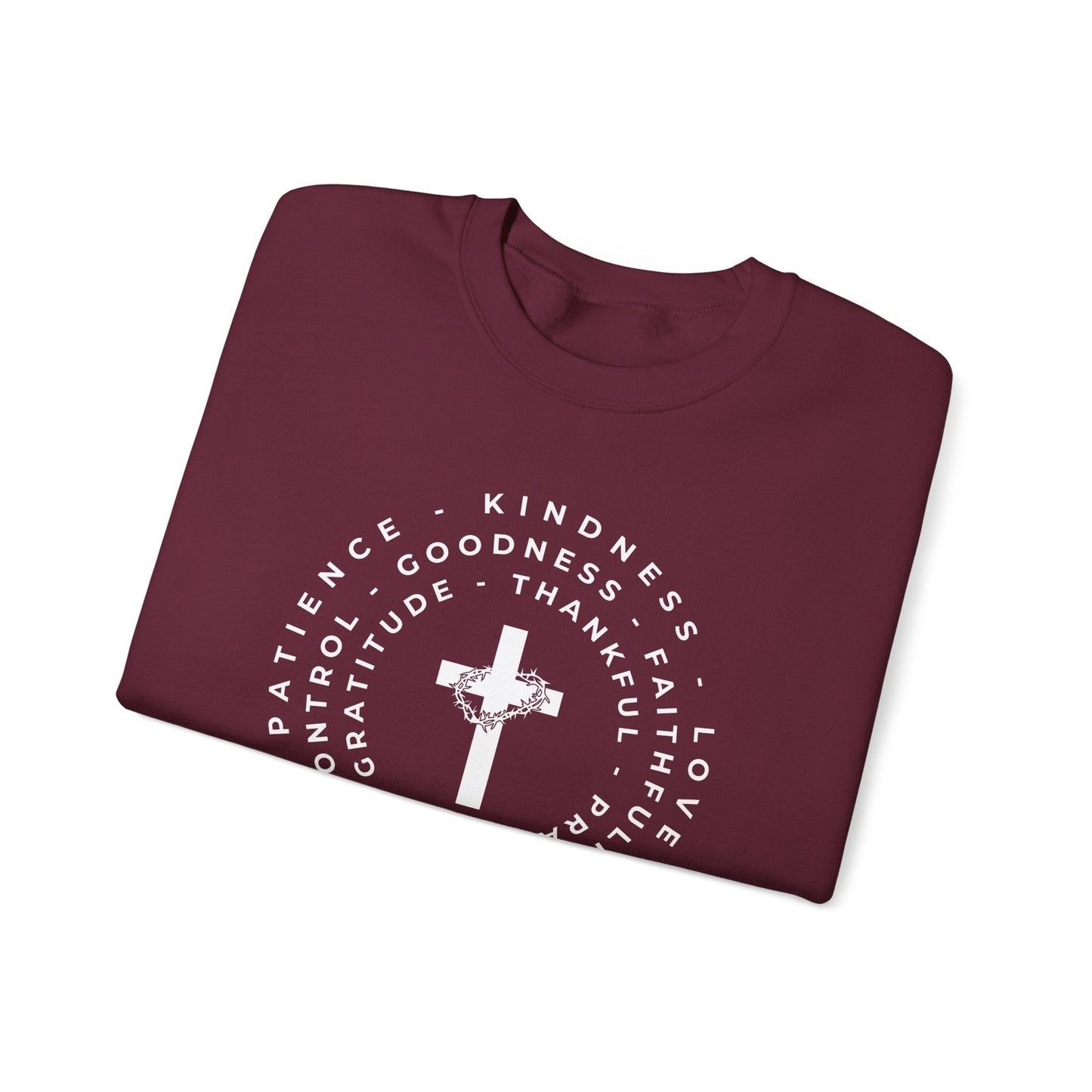 The Fruits of the Spirit Inspirational Faith Crewneck Sweatshirt, Perfect for Church or Everyday Wear