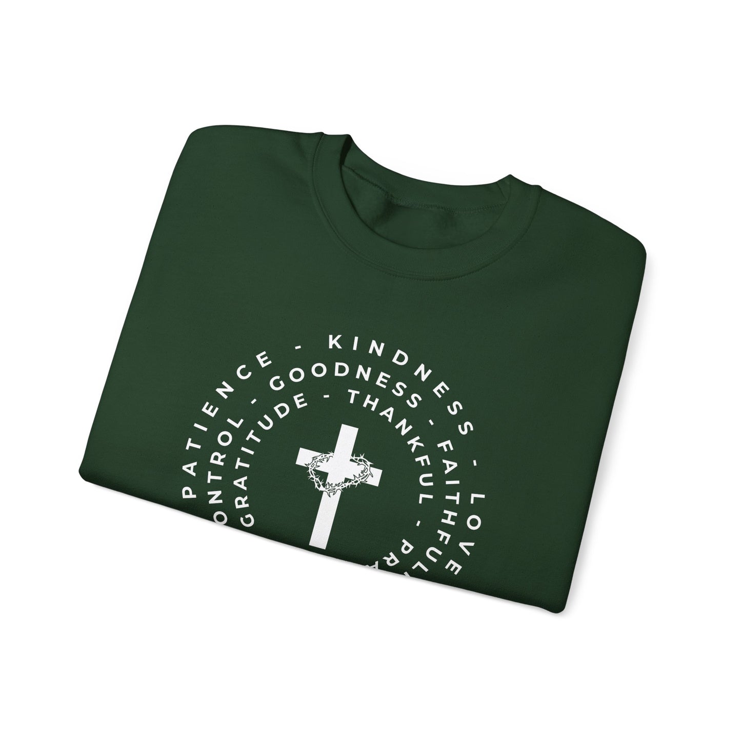 The Fruits of the Spirit Inspirational Faith Crewneck Sweatshirt, Perfect for Church or Everyday Wear