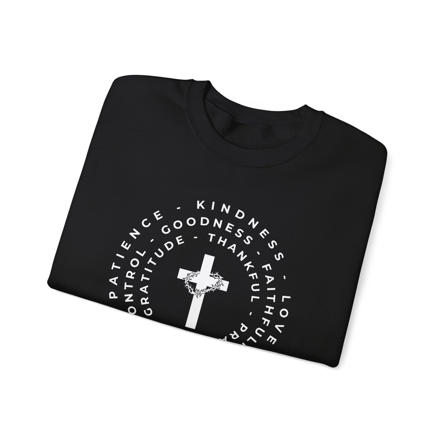 The Fruits of the Spirit Inspirational Faith Crewneck Sweatshirt, Perfect for Church or Everyday Wear