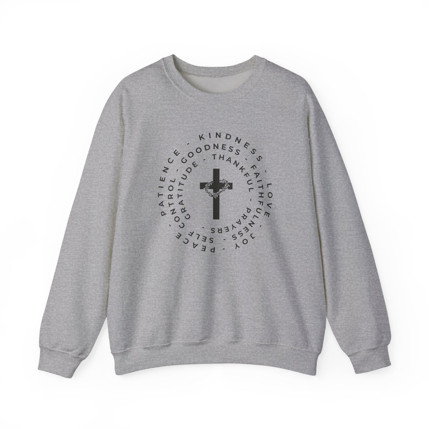 The Fruits of the Spirit Inspirational Faith Crewneck Sweatshirt, Perfect for Church or Everyday Wear