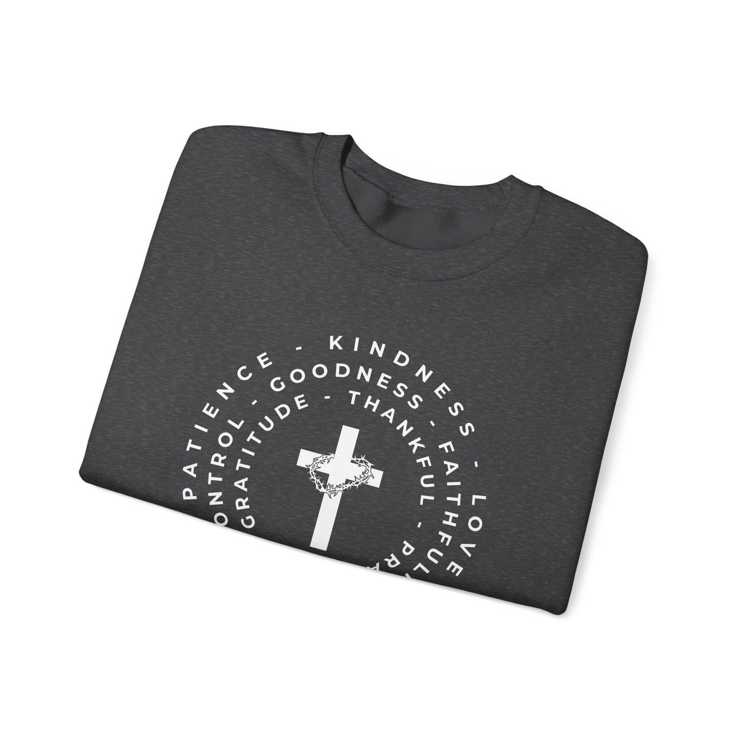 The Fruits of the Spirit Inspirational Faith Crewneck Sweatshirt, Perfect for Church or Everyday Wear