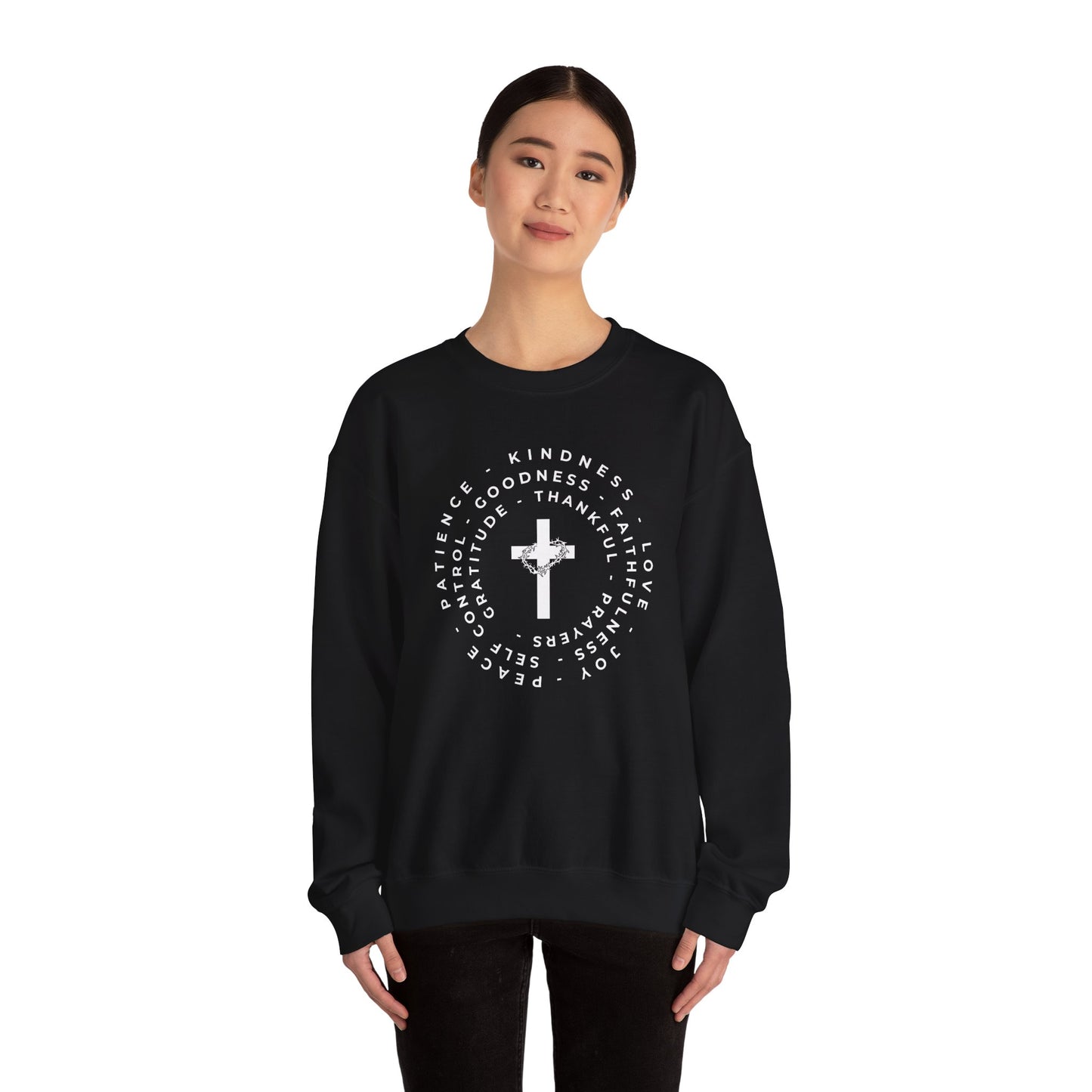 The Fruits of the Spirit Inspirational Faith Crewneck Sweatshirt, Perfect for Church or Everyday Wear