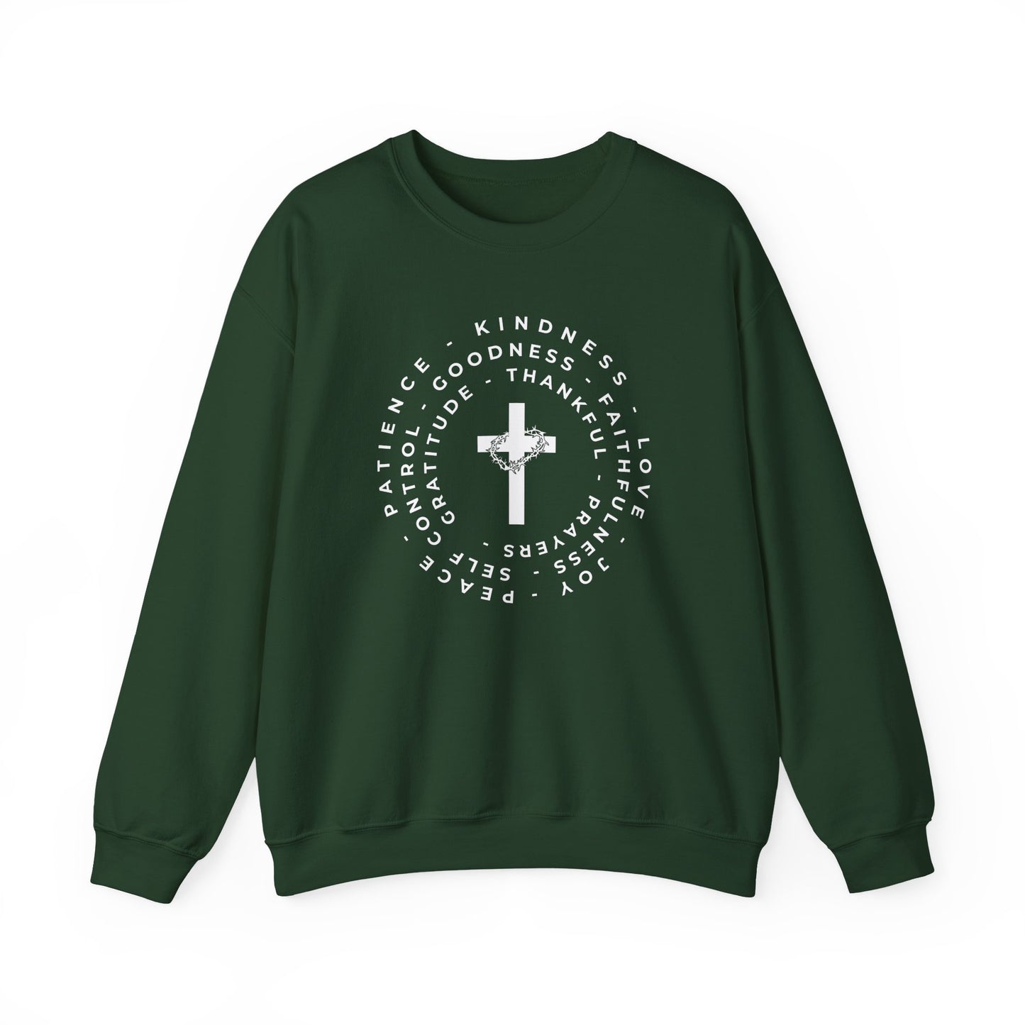 The Fruits of the Spirit Inspirational Faith Crewneck Sweatshirt, Perfect for Church or Everyday Wear