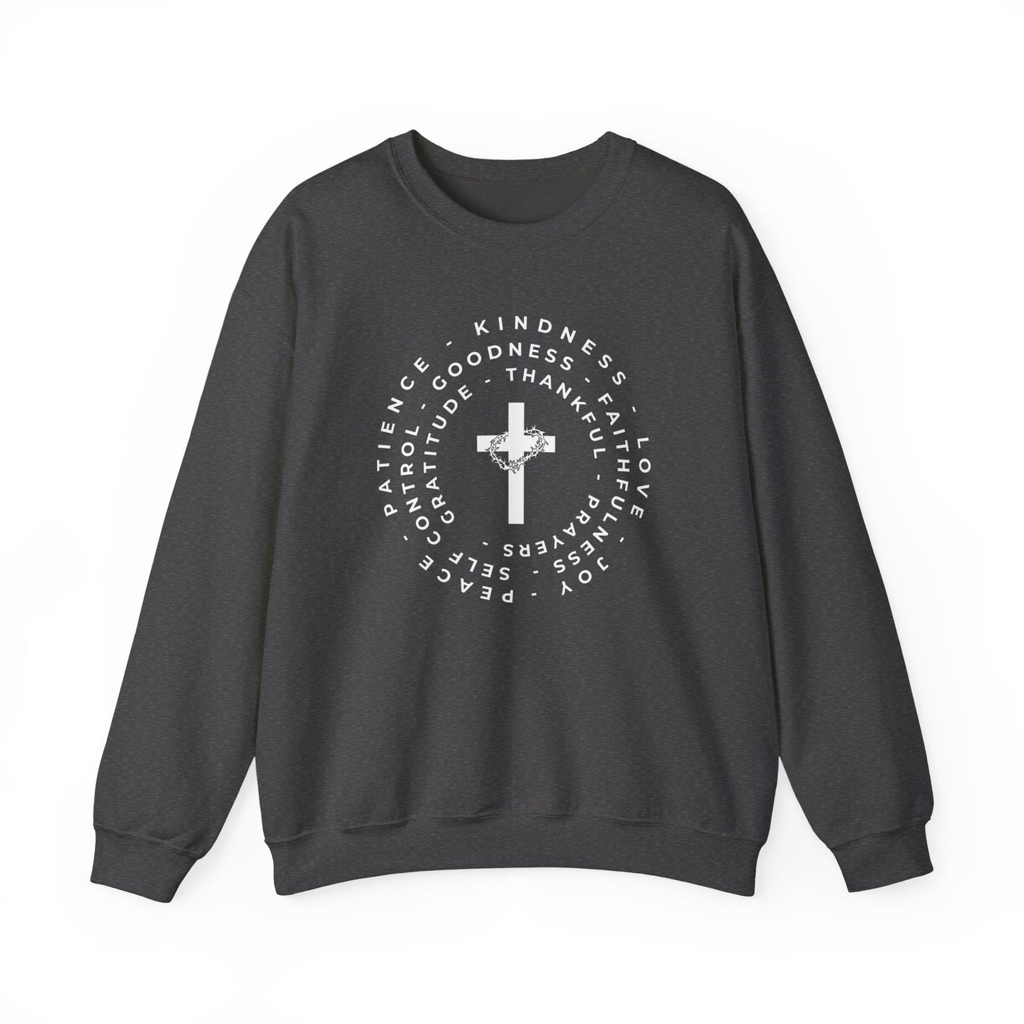 The Fruits of the Spirit Inspirational Faith Crewneck Sweatshirt, Perfect for Church or Everyday Wear