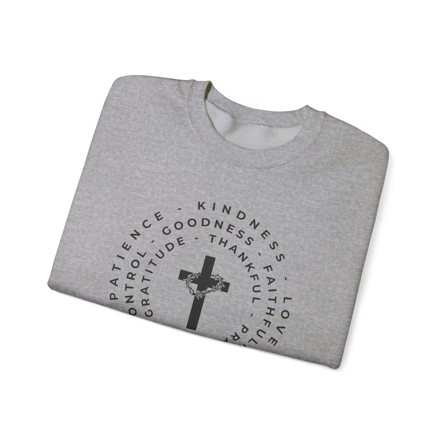 The Fruits of the Spirit Inspirational Faith Crewneck Sweatshirt, Perfect for Church or Everyday Wear