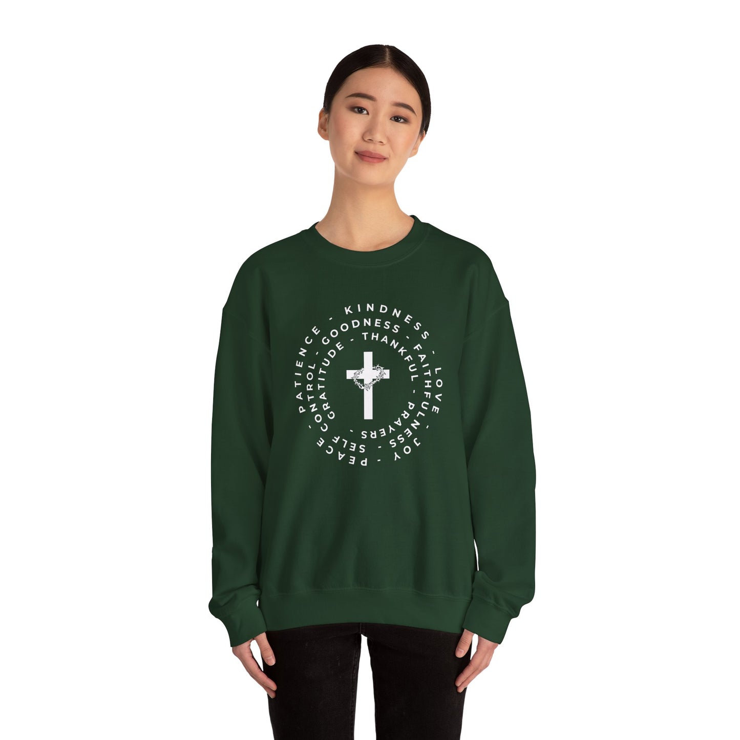 The Fruits of the Spirit Inspirational Faith Crewneck Sweatshirt, Perfect for Church or Everyday Wear