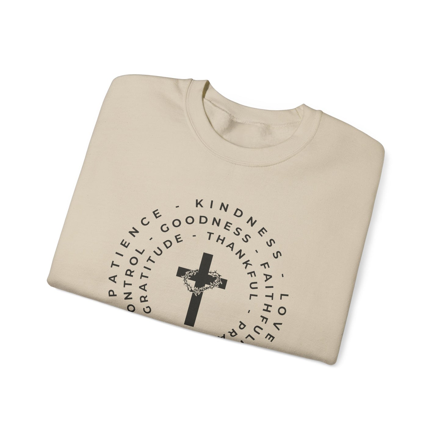 The Fruits of the Spirit Inspirational Faith Crewneck Sweatshirt, Perfect for Church or Everyday Wear