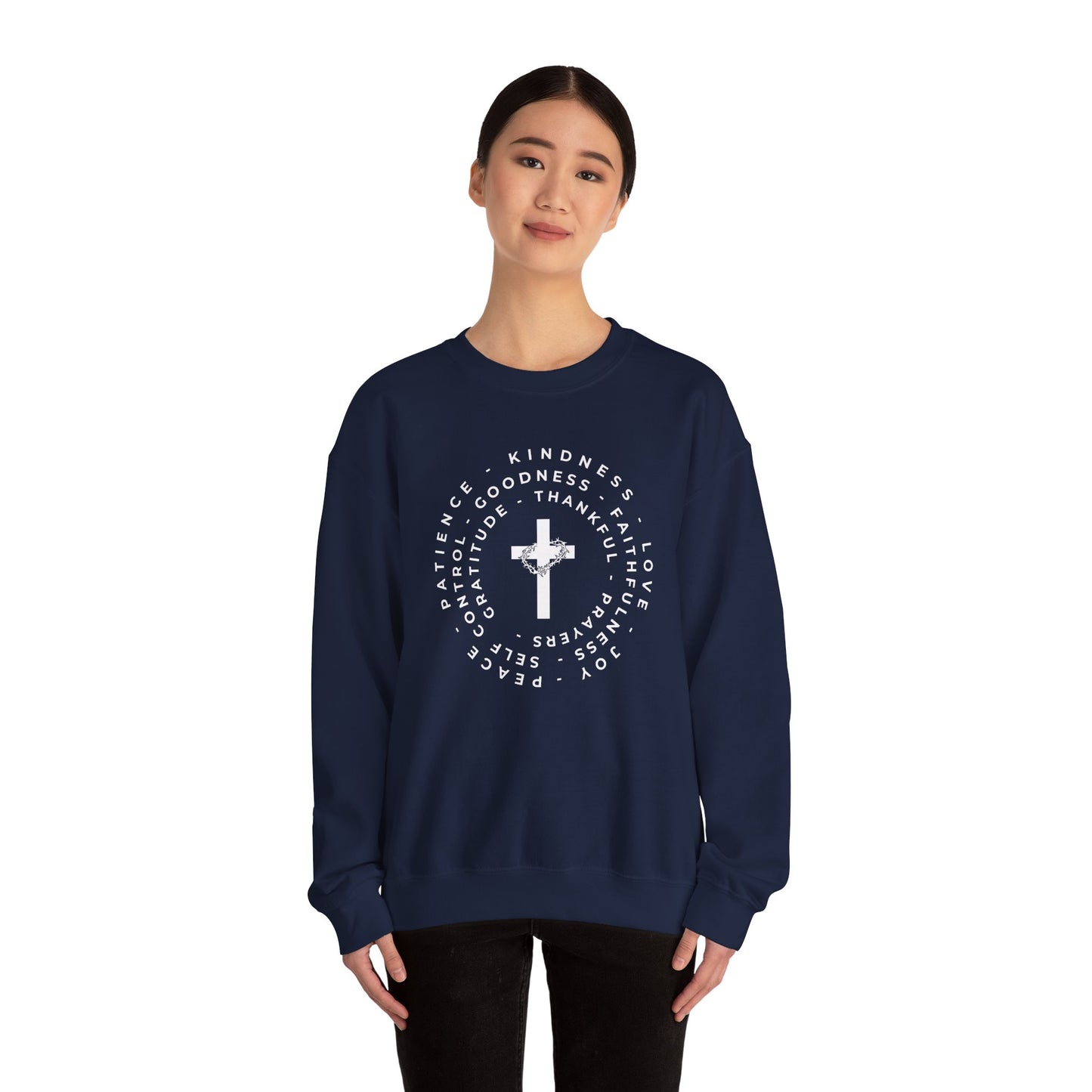 The Fruits of the Spirit Inspirational Faith Crewneck Sweatshirt, Perfect for Church or Everyday Wear