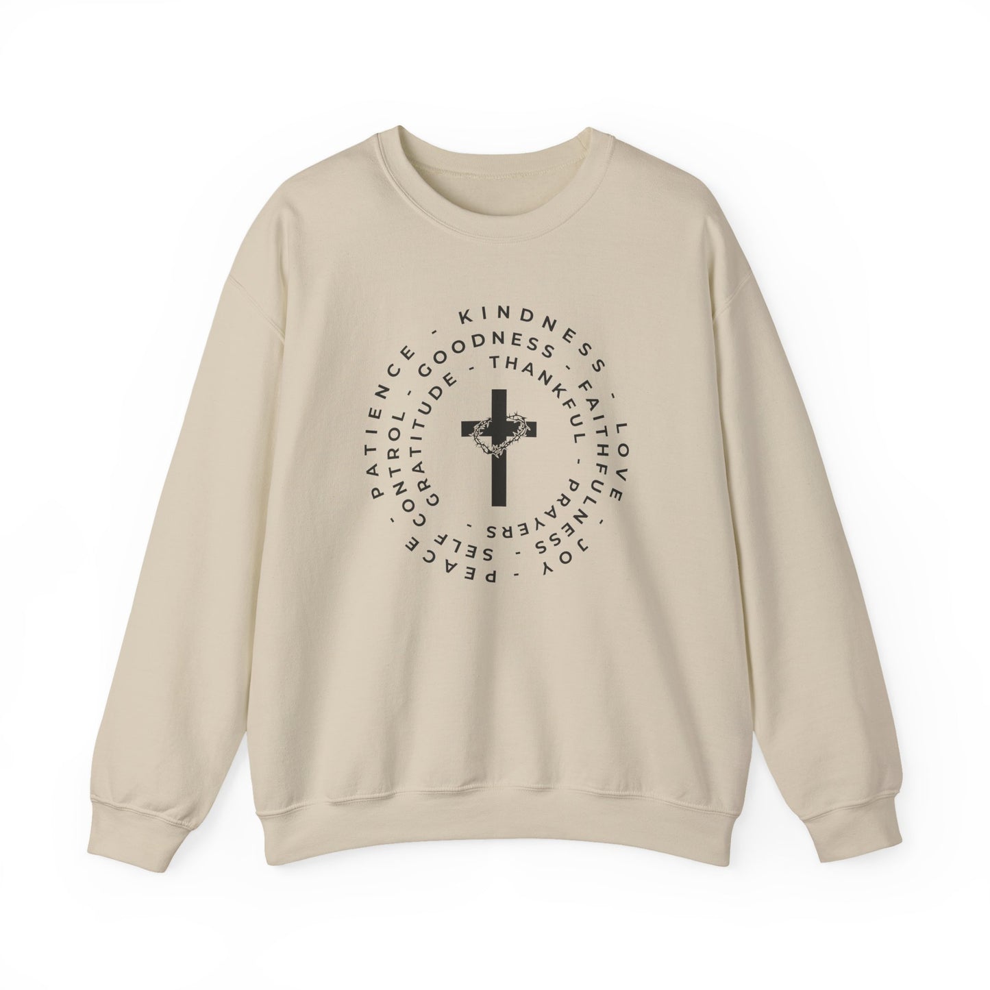 The Fruits of the Spirit Inspirational Faith Crewneck Sweatshirt, Perfect for Church or Everyday Wear