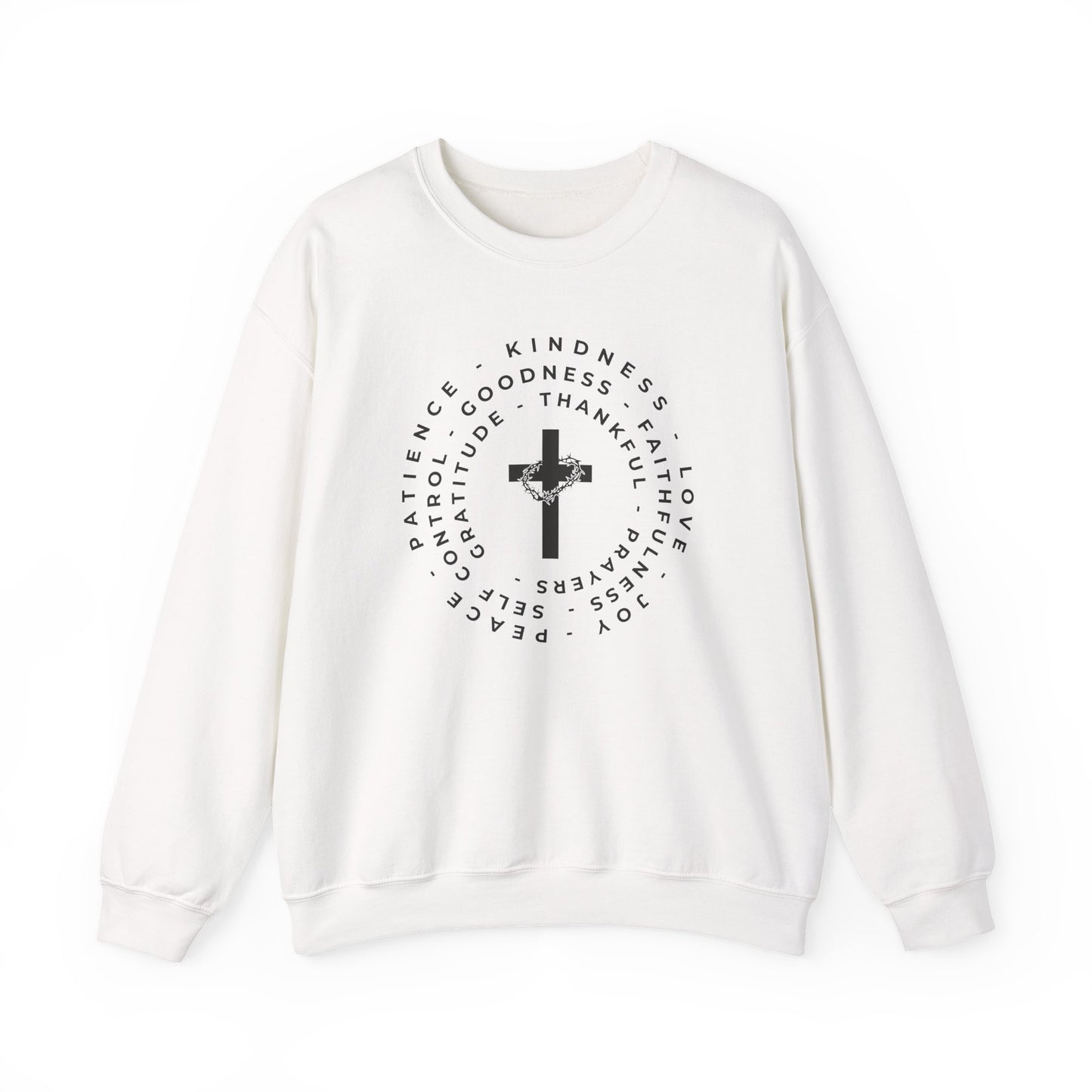 The Fruits of the Spirit Inspirational Faith Crewneck Sweatshirt, Perfect for Church or Everyday Wear
