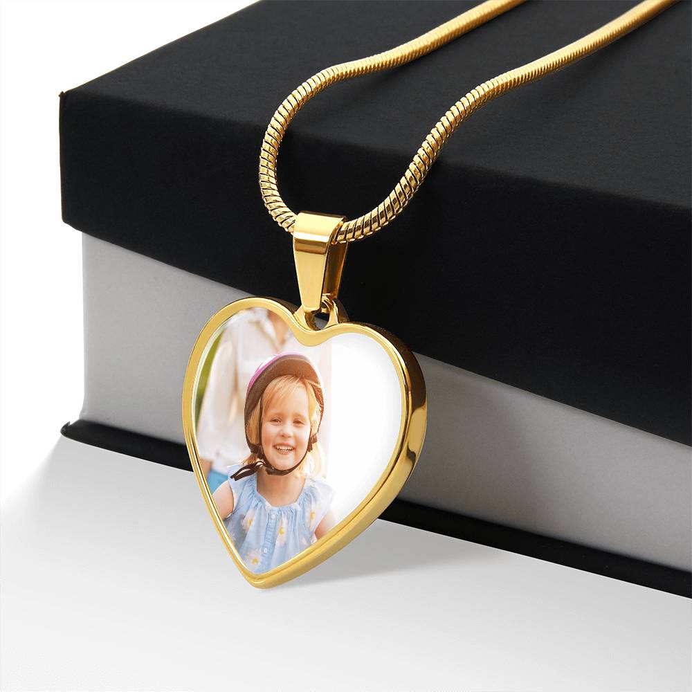 Personalized Heart Necklace with your picture and engraving