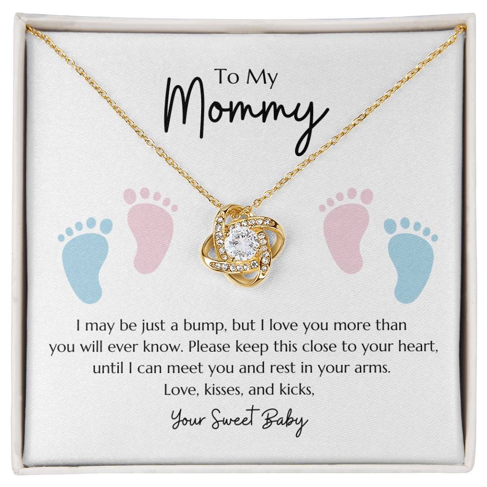 Love Knot Necklace "To my Mommy - From Baby"
