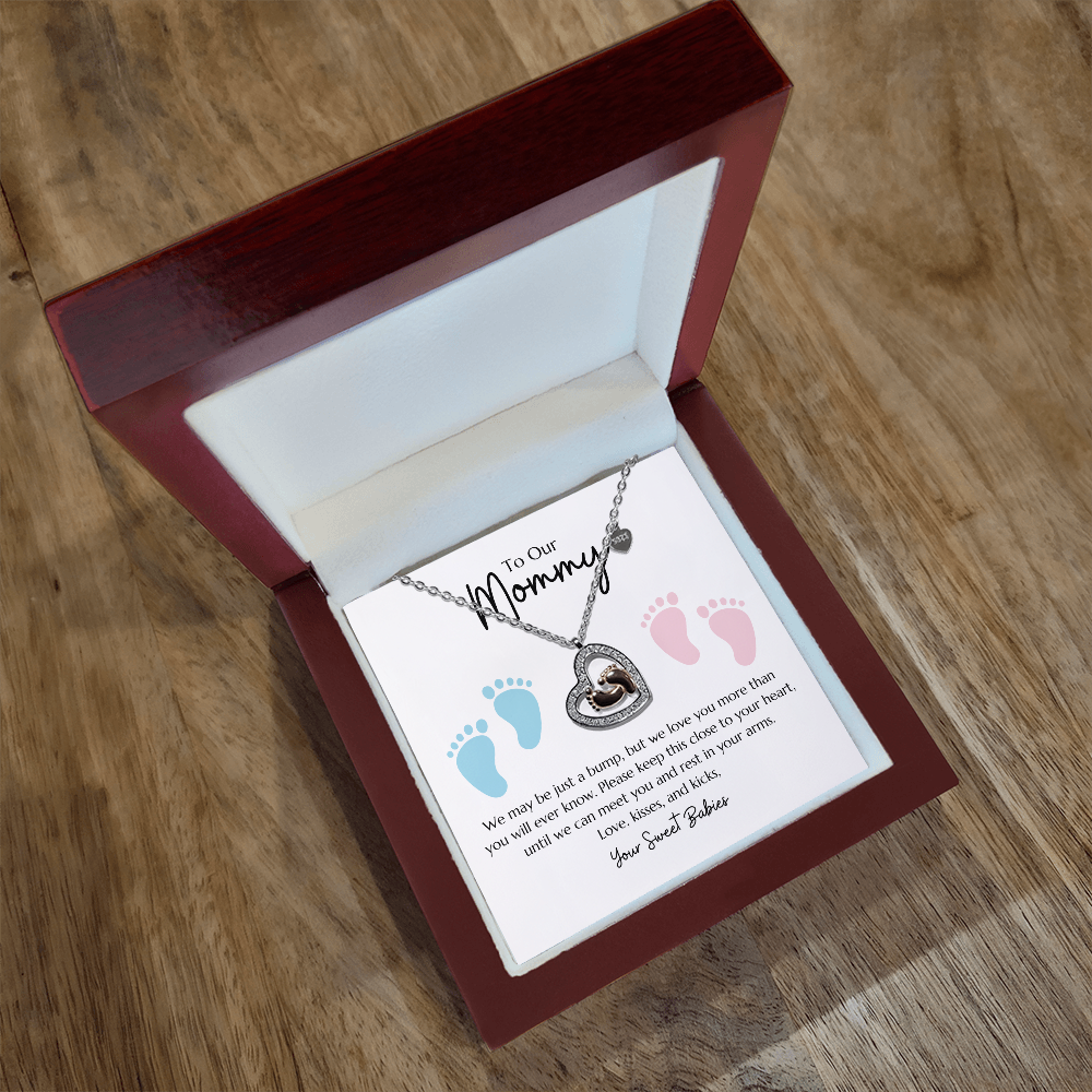 "Baby Feet" Necklace from Twins to Mommy