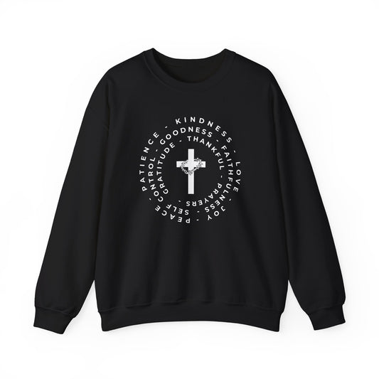 The Fruits of the Spirit Inspirational Faith Crewneck Sweatshirt, Perfect for Church or Everyday Wear