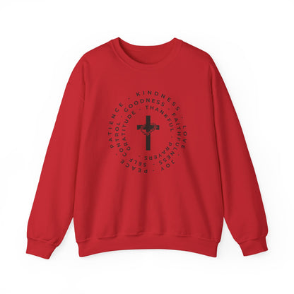 The Fruits of the Spirit Inspirational Faith Crewneck Sweatshirt, Perfect for Church or Everyday Wear
