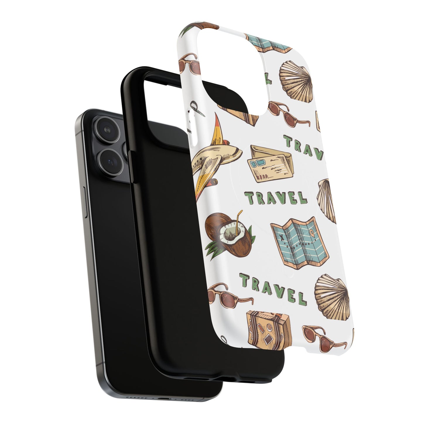 Travel Pattern Phone Case — Tough Magnetic Protective Cover
