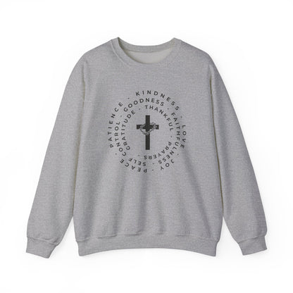 The Fruits of the Spirit Inspirational Faith Crewneck Sweatshirt, Perfect for Church or Everyday Wear