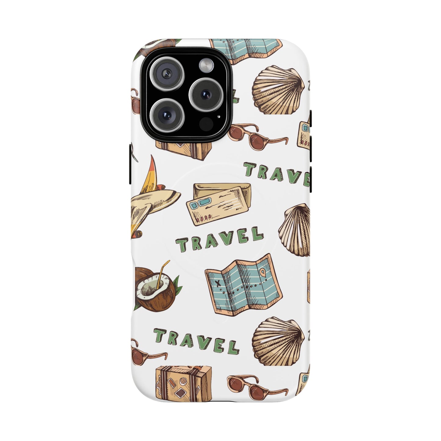 Travel Pattern Phone Case — Tough Magnetic Protective Cover