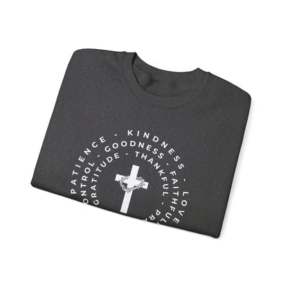 The Fruits of the Spirit Inspirational Faith Crewneck Sweatshirt, Perfect for Church or Everyday Wear