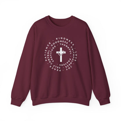 The Fruits of the Spirit Inspirational Faith Crewneck Sweatshirt, Perfect for Church or Everyday Wear