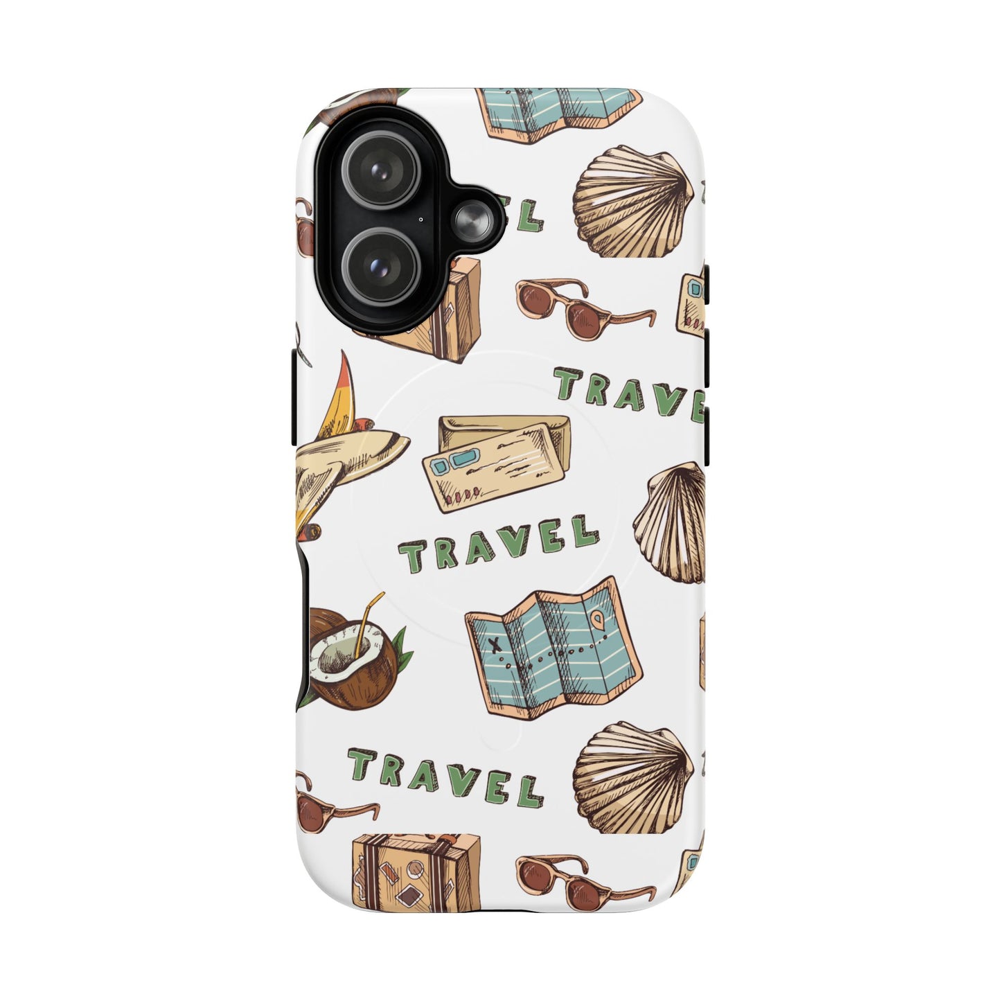 Travel Pattern Phone Case — Tough Magnetic Protective Cover
