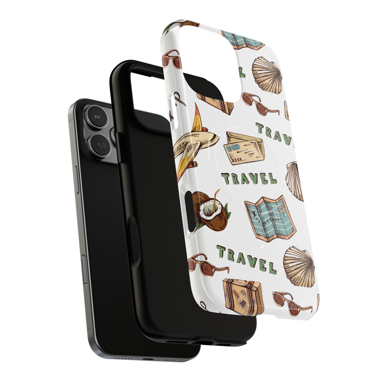 Travel Pattern Phone Case — Tough Magnetic Protective Cover