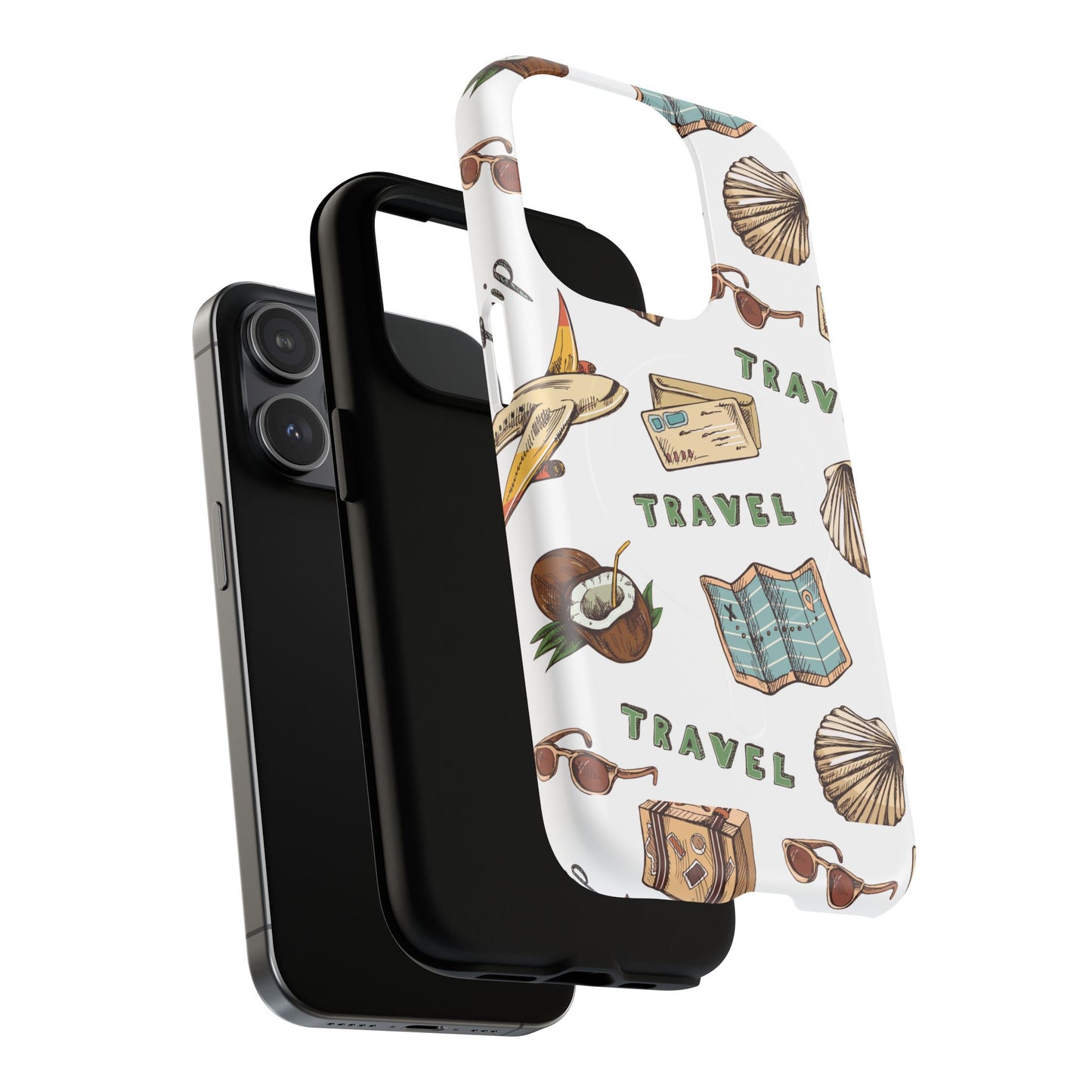Travel Pattern Phone Case — Tough Magnetic Protective Cover