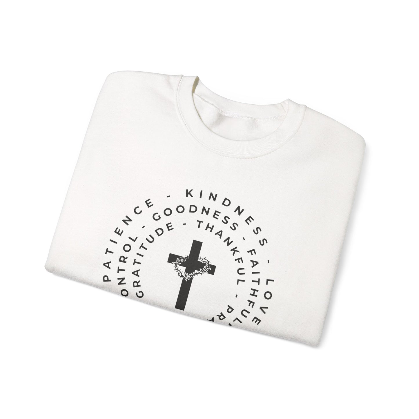 The Fruits of the Spirit Inspirational Faith Crewneck Sweatshirt, Perfect for Church or Everyday Wear