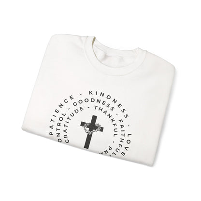 The Fruits of the Spirit Inspirational Faith Crewneck Sweatshirt, Perfect for Church or Everyday Wear