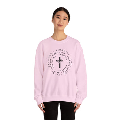The Fruits of the Spirit Inspirational Faith Crewneck Sweatshirt, Perfect for Church or Everyday Wear