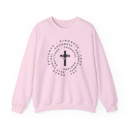 The Fruits of the Spirit Inspirational Faith Crewneck Sweatshirt, Perfect for Church or Everyday Wear