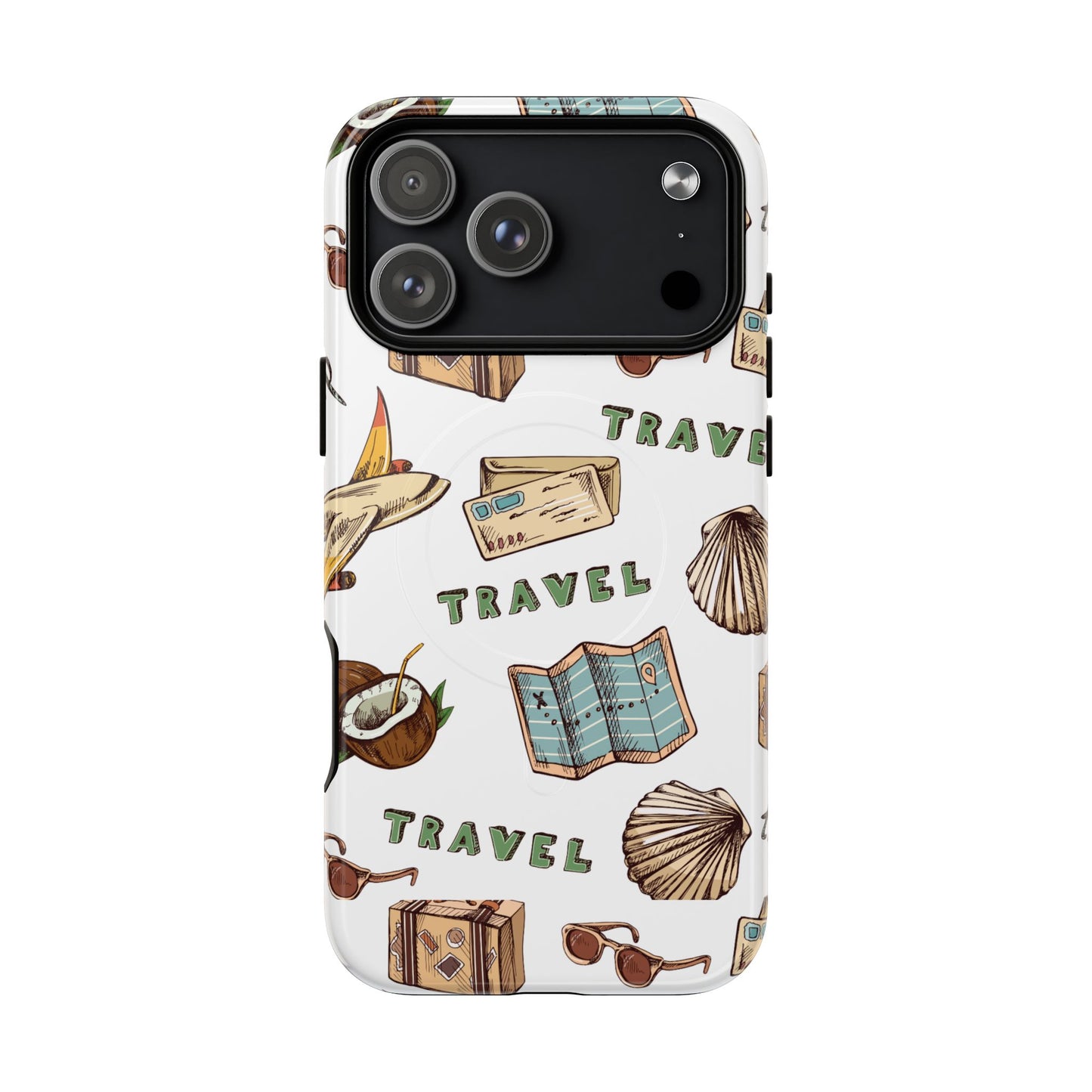 Travel Pattern Phone Case — Tough Magnetic Protective Cover