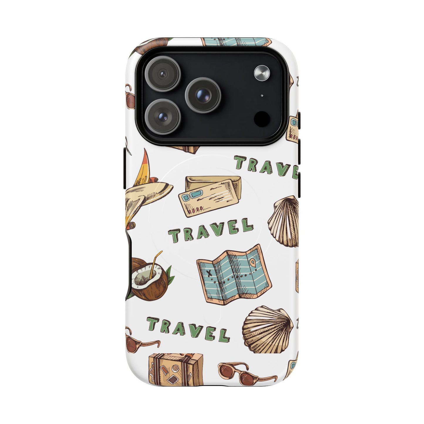 Travel Pattern Phone Case — Tough Magnetic Protective Cover