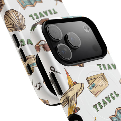 Travel Pattern Phone Case — Tough Magnetic Protective Cover