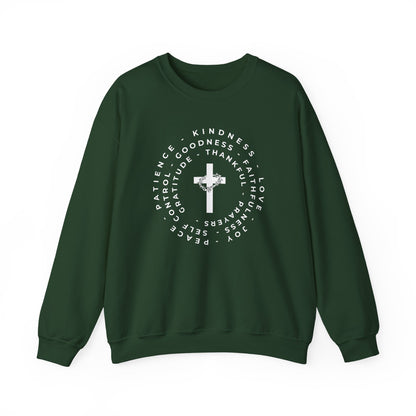 The Fruits of the Spirit Inspirational Faith Crewneck Sweatshirt, Perfect for Church or Everyday Wear