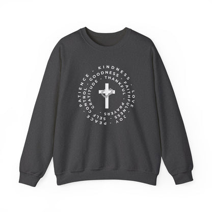 The Fruits of the Spirit Inspirational Faith Crewneck Sweatshirt, Perfect for Church or Everyday Wear