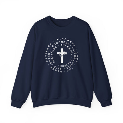 The Fruits of the Spirit Inspirational Faith Crewneck Sweatshirt, Perfect for Church or Everyday Wear