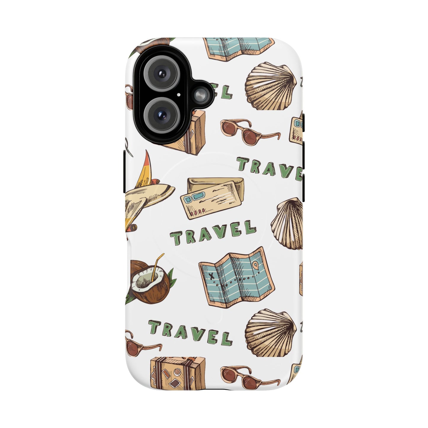 Travel Pattern Phone Case — Tough Magnetic Protective Cover