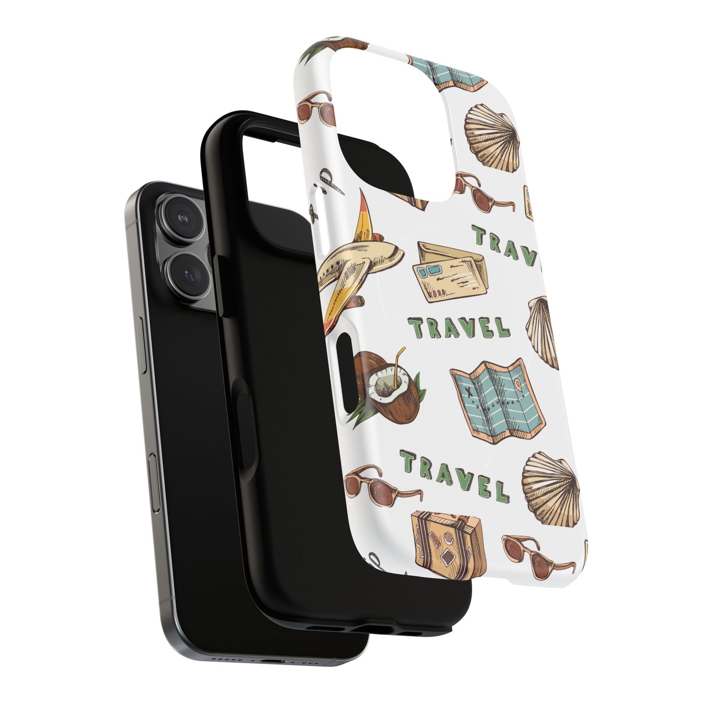 Travel Pattern Phone Case — Tough Magnetic Protective Cover