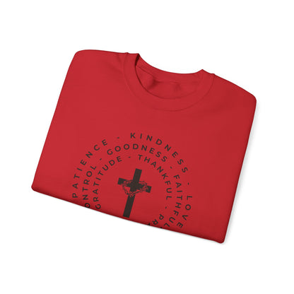 The Fruits of the Spirit Inspirational Faith Crewneck Sweatshirt, Perfect for Church or Everyday Wear