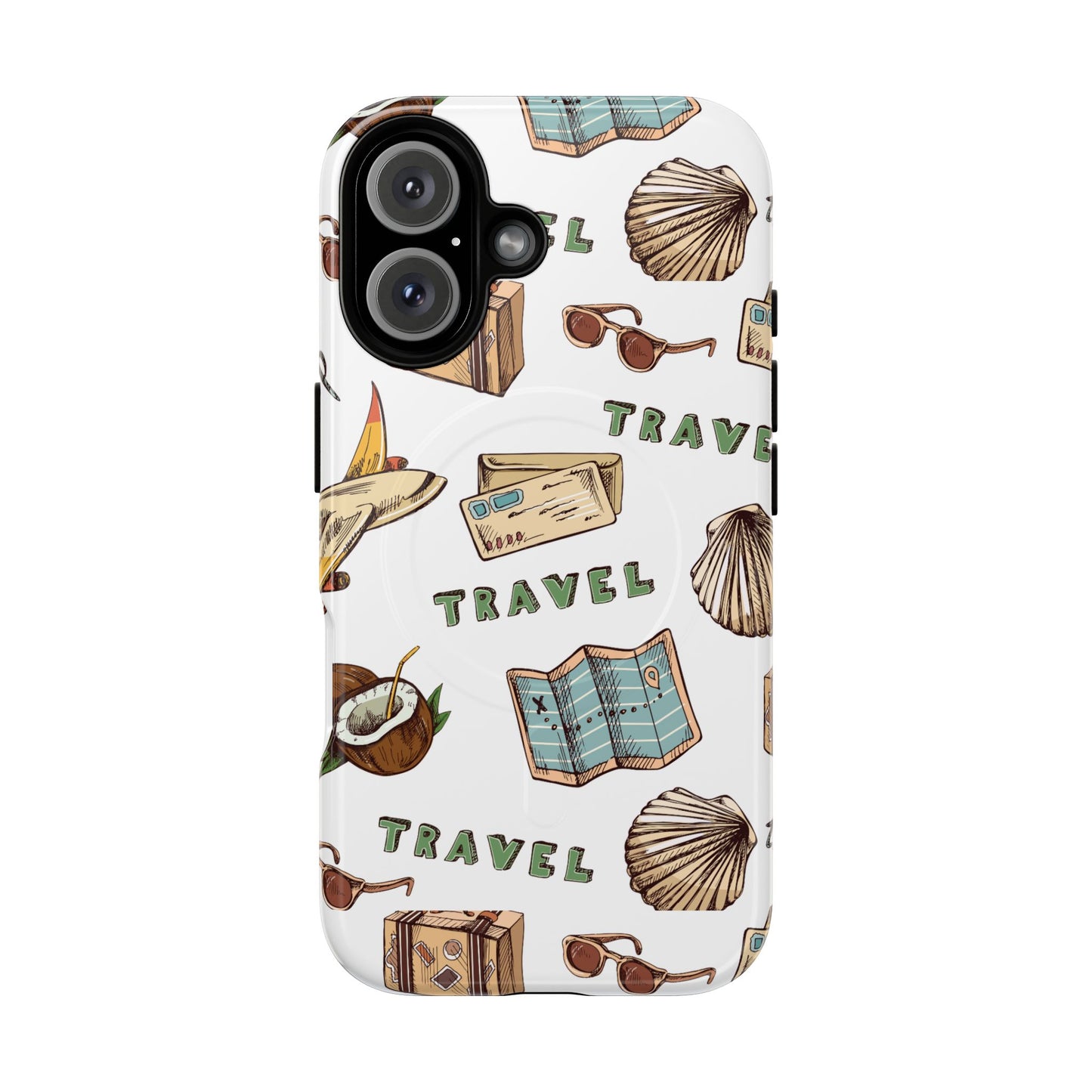 Travel Pattern Phone Case — Tough Magnetic Protective Cover