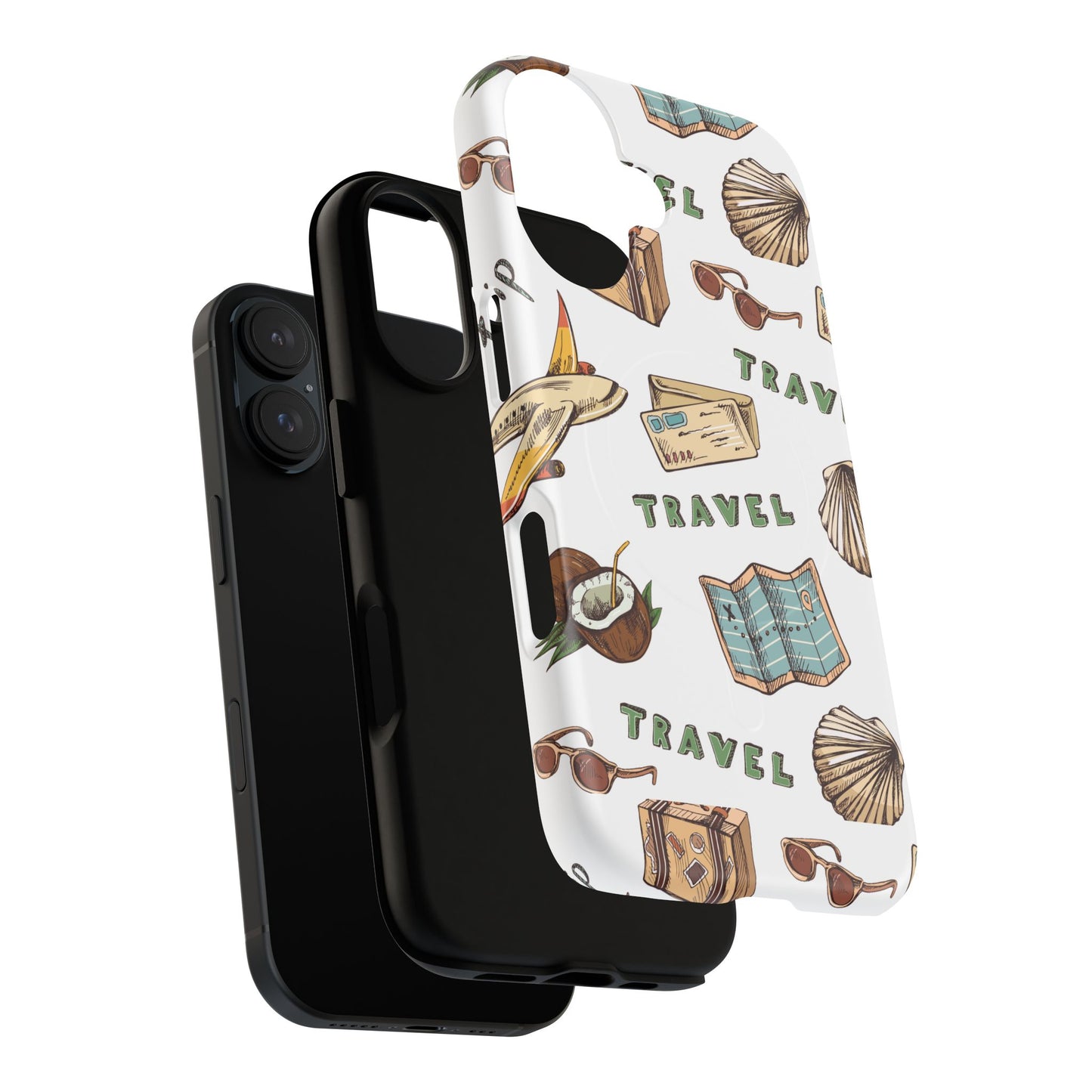 Travel Pattern Phone Case — Tough Magnetic Protective Cover