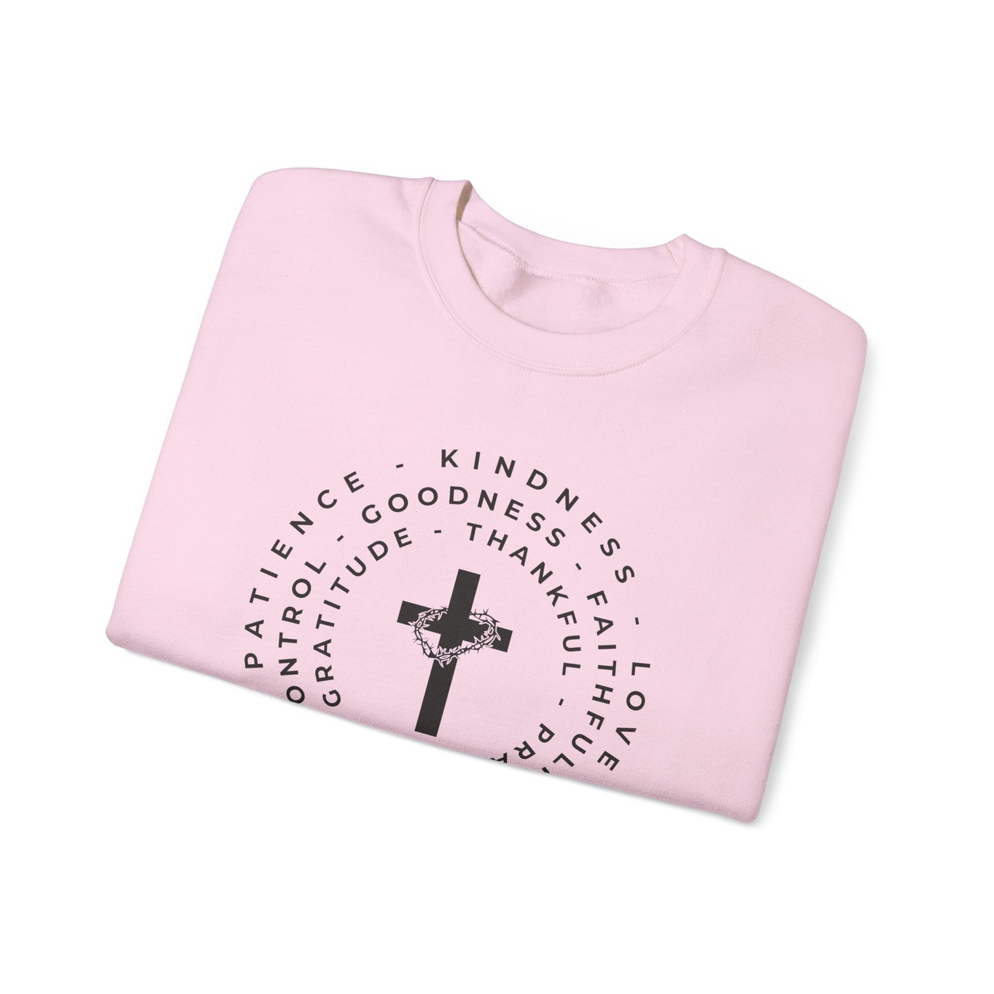 The Fruits of the Spirit Inspirational Faith Crewneck Sweatshirt, Perfect for Church or Everyday Wear