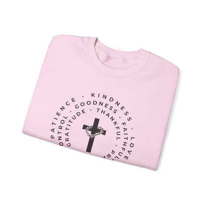 The Fruits of the Spirit Inspirational Faith Crewneck Sweatshirt, Perfect for Church or Everyday Wear