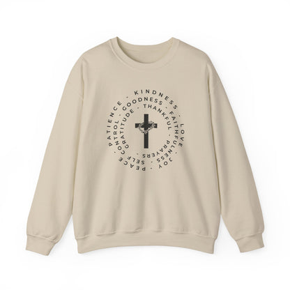The Fruits of the Spirit Inspirational Faith Crewneck Sweatshirt, Perfect for Church or Everyday Wear