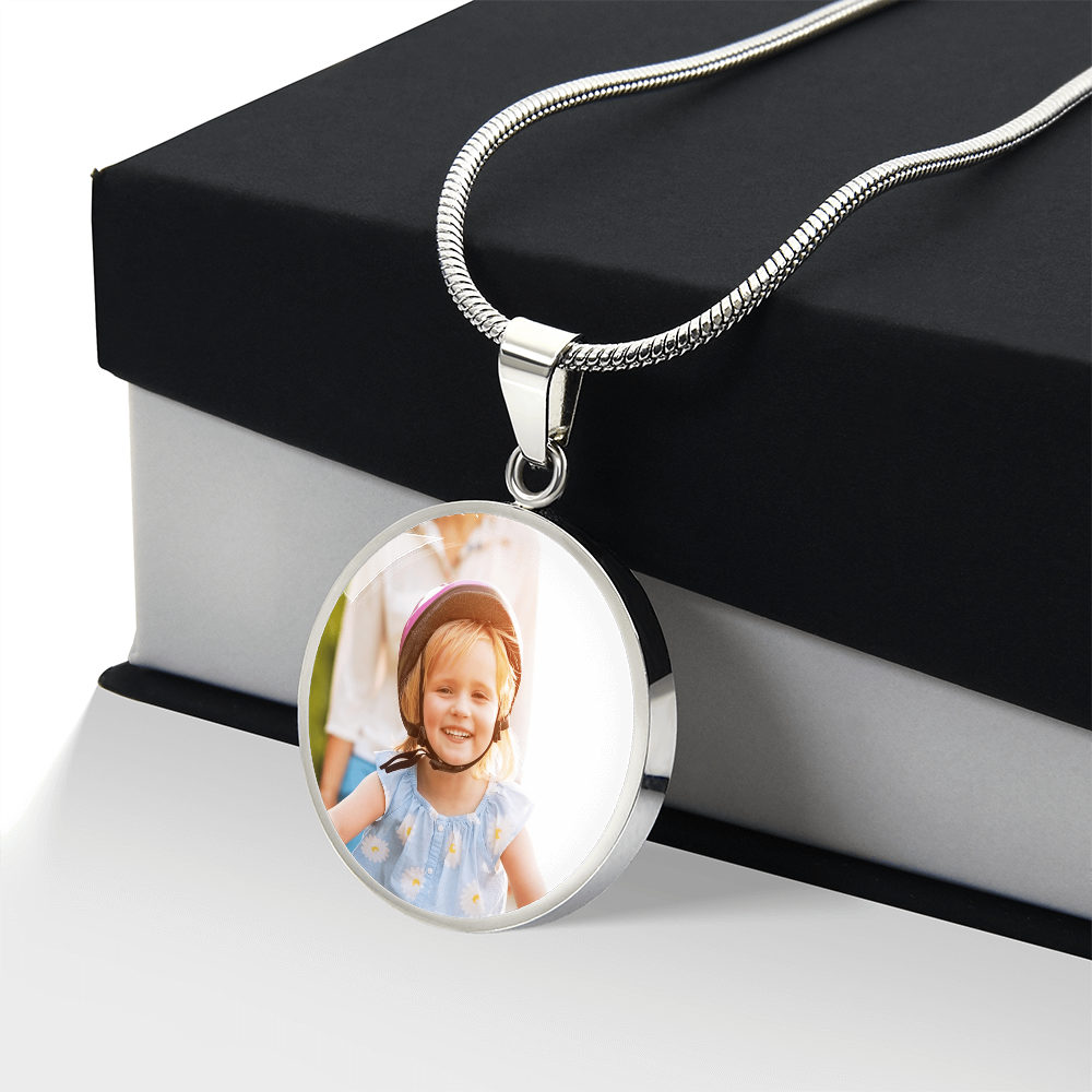 Circle Pendent with your Photo and words