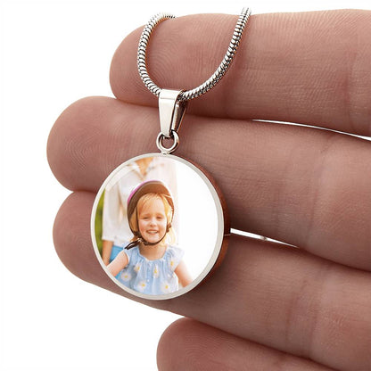 Circle Pendent with your Photo and words