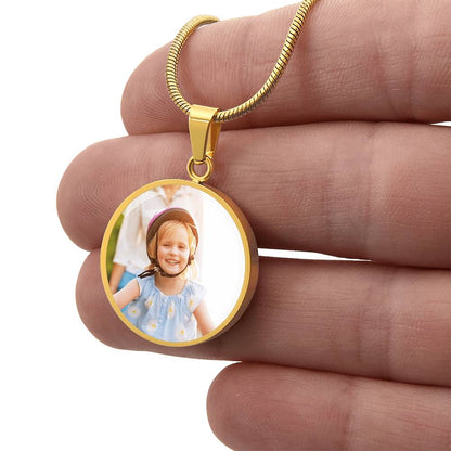 Circle Pendent with your Photo and words