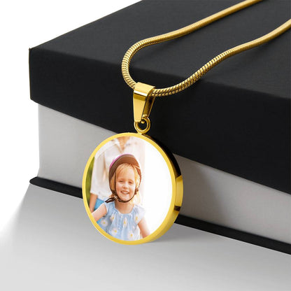 Circle Pendent with your Photo and words
