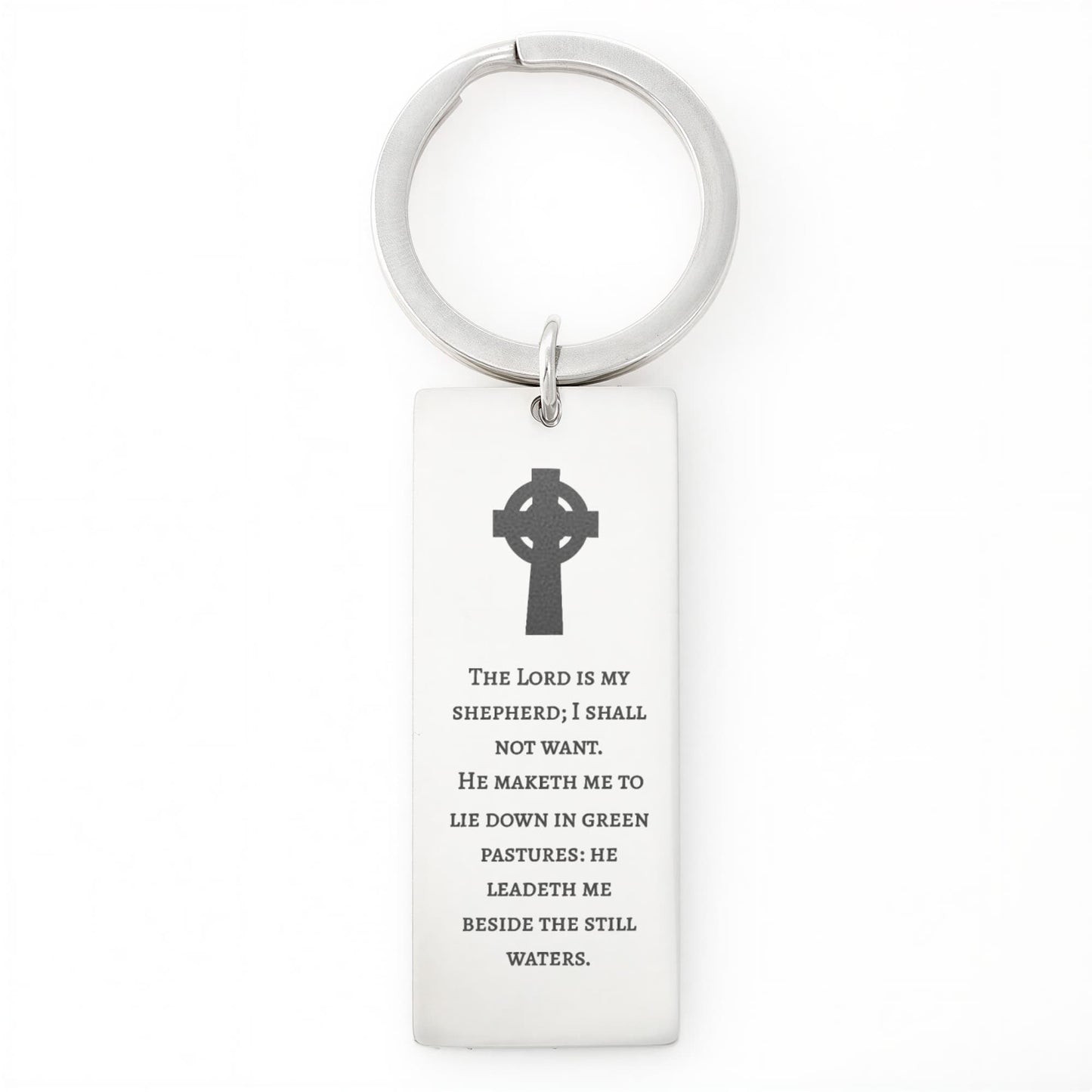 Celtic Cross Rectangle Keychain